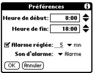 PALM ZIRE 21 - Préférences - 1