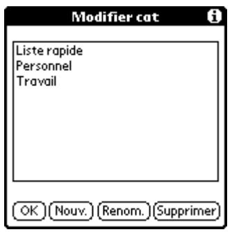 PALM ZIRE 21 - Pour définir une nouvelle catégorie : - 1