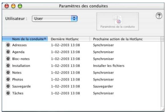 PALM ZIRE 21 - Pour personnaliser les paramètres hotSync pour les applications sur macintosh : - 1