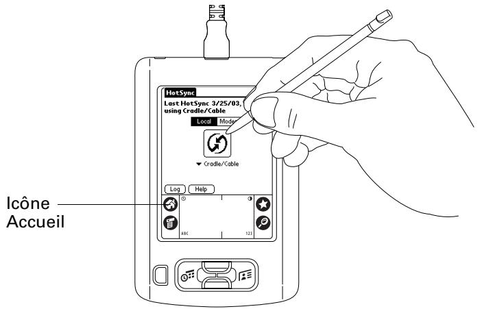 PALM ZIRE 21 - Pour exécuter une hotsync locale sur un ordinateur de bureau sous windows : - 4