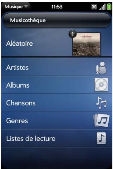 PALM PRE PLUS O2 - Écoute de musique - 1