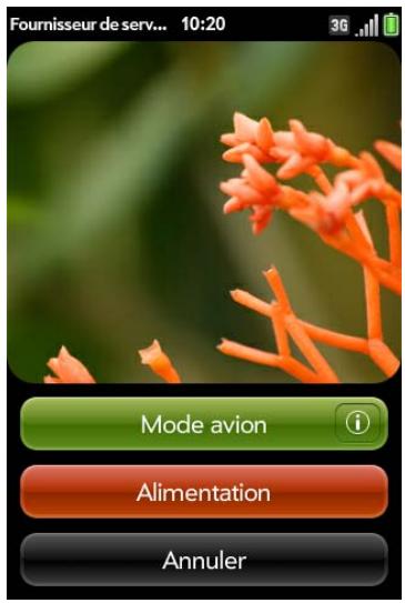 PALM PRE PLUS O2 - Activation/désactivation globale (écran et services sans fil) - 1