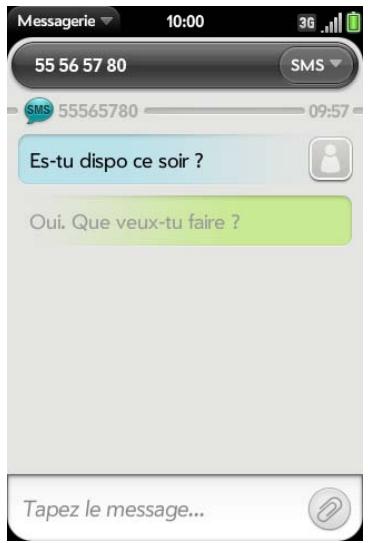 PALM PRE PLUS O2 - Création et envoi d'un message SMS ou multimédia - 1