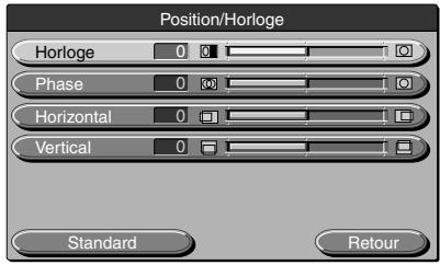 NEC DT20 - Position/Synchronisation (uniquement lorsque I'entrée PC est selectionnée) - 1