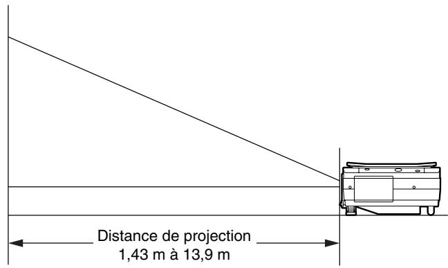NEC DT20 - Distance de projection et taille d'image - 1