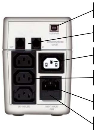 INFOSEC IPEL EVOLUTION 500 VA - BACK PANEL - 1