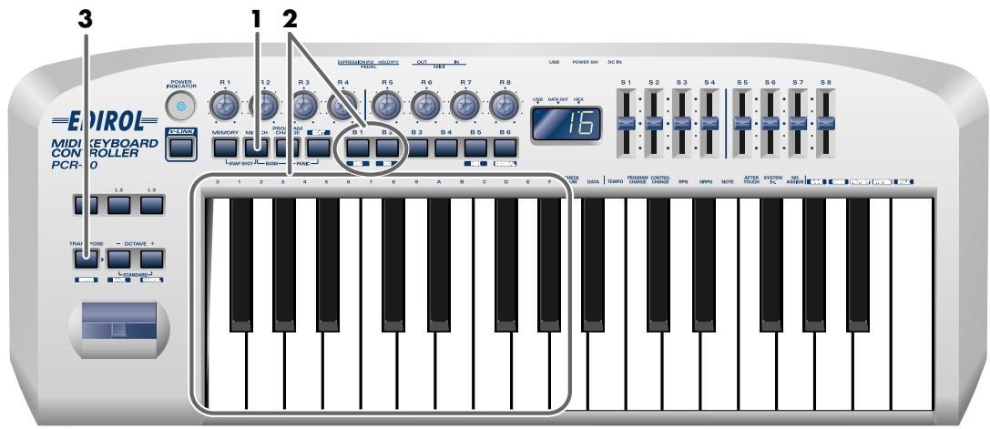 EDIROL PCR-50 - Mode canal MIDI (MIDI CH) - 1