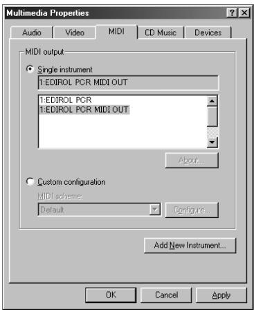 EDIROL PCR-50 - Windows 98 - 5