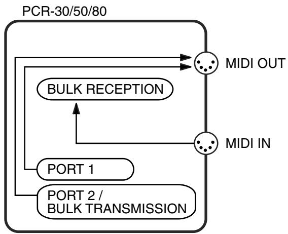 EDIROL PCR-50 - Connexions MIDI - 2