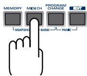 EDIROL PCR-M30 - Mode MIDI channel (MIDI CH) - 2