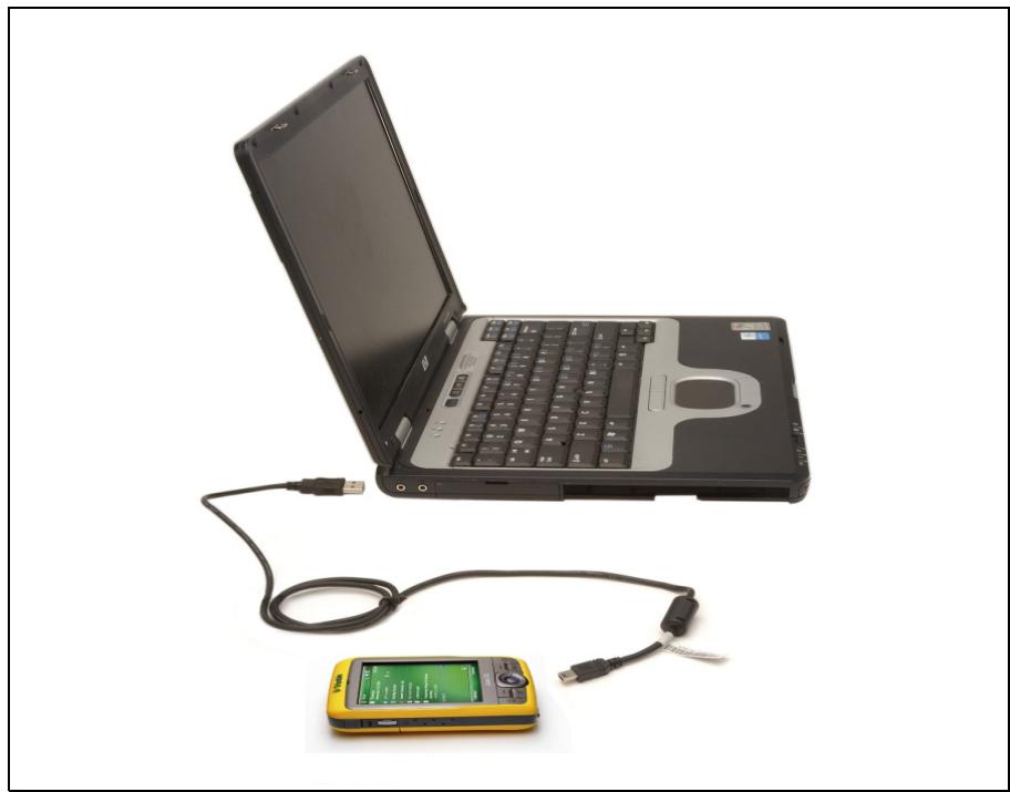 TRIMBLE JUNO - Connexion du terminal à un ordinateur - 1