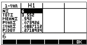 COMPAQ 39GS - Calculer les statistiques - 2