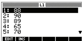 COMPAQ 39GS - Modification d'une liste - 2