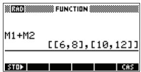 COMPAQ 39GS - Arithmétique sur les matrices - 6