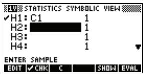 COMPAQ 39GS - Calculs statistiques à partir d'une liste - 11