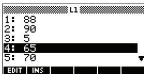 COMPAQ 39GS - Modification d'une liste - 5