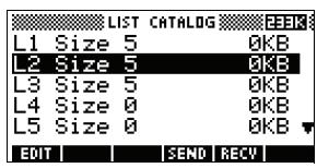 COMPAQ 39GS - Création d'une liste dans le catalogue des listes - 1
