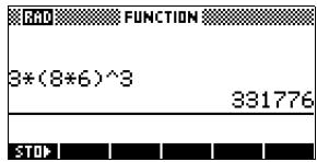 COMPAQ 39GS - Mémorisation du résultat d'un calcul - 2