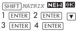 COMPAQ 39GS - Arithmétique sur les matrices - 1