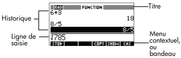 COMPAQ 39GS - Les différentes parties de l'affichage - 1