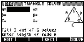 COMPAQ 39GS - Ouverture de l'appliquette triangle solver - 1