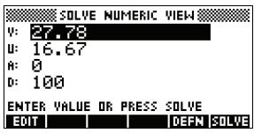 COMPAQ 39GS - Définir les variables connues - 1
