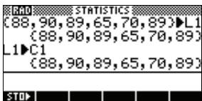 COMPAQ 39GS - Calculs statistiques à partir d'une liste - 3