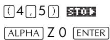 COMPAQ 39GS - Mémorisation de nombres complexes - 1