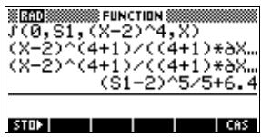 COMPAQ 39GS - Calcul de primitive avec les variables formelles - 5
