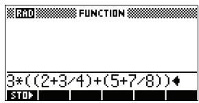 COMPAQ 39GS - Calculs de fractions - 3
