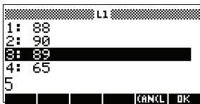 COMPAQ 39GS - Modification d'une liste - 4