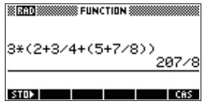 COMPAQ 39GS - Calculs de fractions - 4