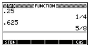 COMPAQ 39GS - Conversion d'un nombre décimal en fraction - 2