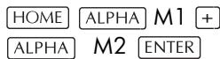 COMPAQ 39GS - Arithmétique sur les matrices - 5