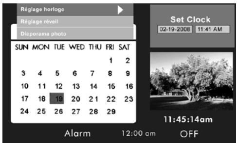 COMPAQ HP DF760 - Configuration du calendrier et de l'horloge: - 1