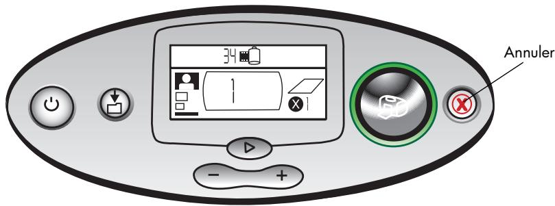 COMPAQ PHOTOSMART 100 - Annulation d'un travail d'impression - 1