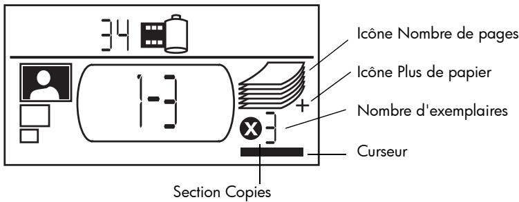 COMPAQ PHOTOSMART 100 - Pour sélectionner le nombre d'exemplaires que vous souhaitez imprimer : - 1