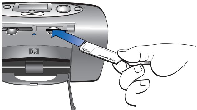 COMPAQ PHOTOSMART 100 - Insertion d'une carte mémoire memory stick - 1