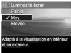 COMPAQ PHOTOSMART E217 - Luminosité de l'écran - 1