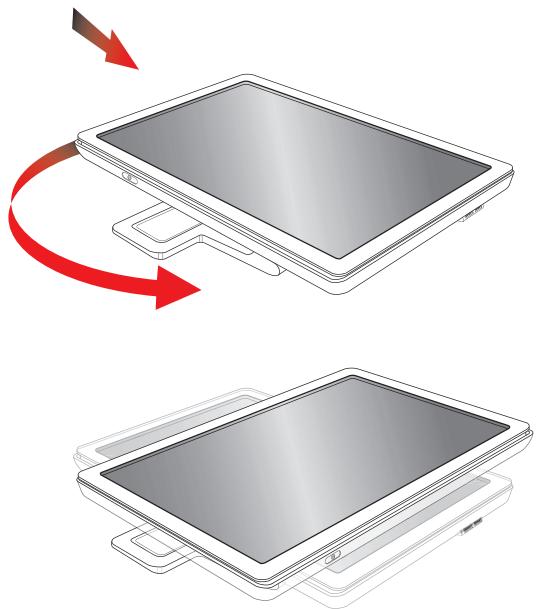 COMPAQ VP15 - Dépliage du moniteur à double charnière - 2