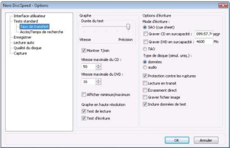 NERO DISCSPEED 9 - Option de l'arborescence Taux de transfert - 1