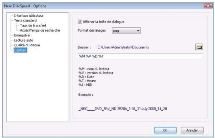 NERO DISCSPEED 9 - Option de l'arborescence Capture - 1