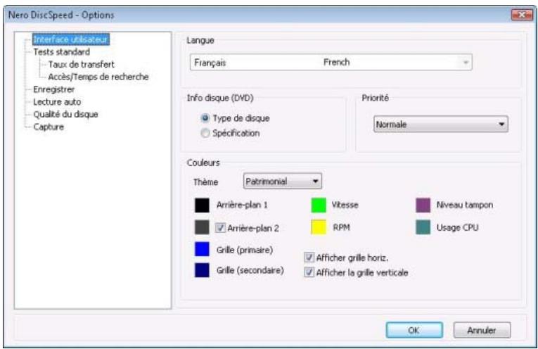 NERO DISCSPEED 9 - Option de l'arborescence Interface utilisateur - 1