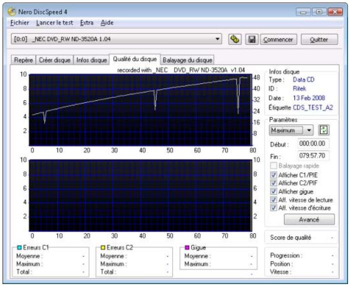 NERO DISCSPEED 9 - Test Qualité - 3