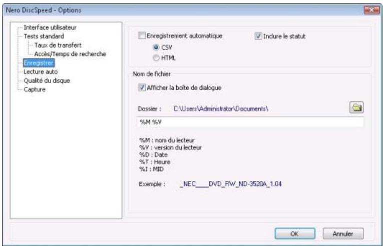 NERO DISCSPEED 9 - Option de l'arborescence Enregistrer - 1