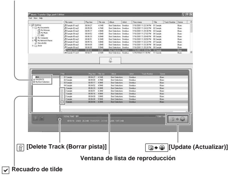 AIWA MUSIC TRANSFER - Ediciones de • FAVORITE (FAVORITO) y la lista de reproduccion - 1