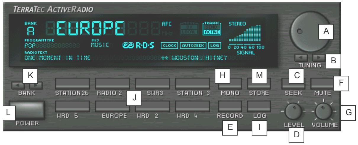 TERRATEC ACTIVERADIO SOFTWARE MANUAL - La fenêtre principale - 1