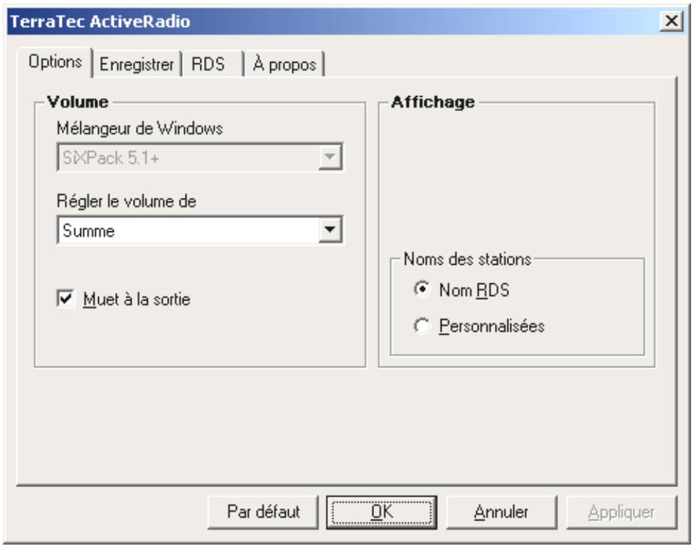 TERRATEC ACTIVERADIO SOFTWARE MANUAL - Options - 1