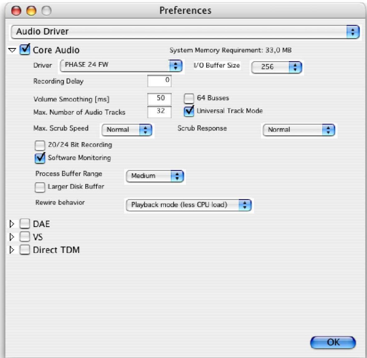 TERRATEC PHASE24FW - Les pilotes Mac OS X - 2