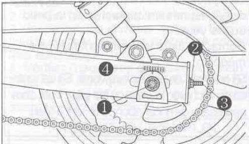 HYOSUNG AQUILA 125 GV - REGLAGE DE LA CHAIN - 1